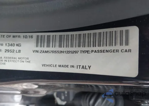 2017 Maserati Ghibli S из США, поврежденный, VIN ZAM57RSS2H1225297